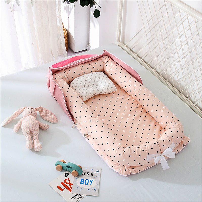 🌿 Cotton Portable Foldable Baby Bed 🛏️