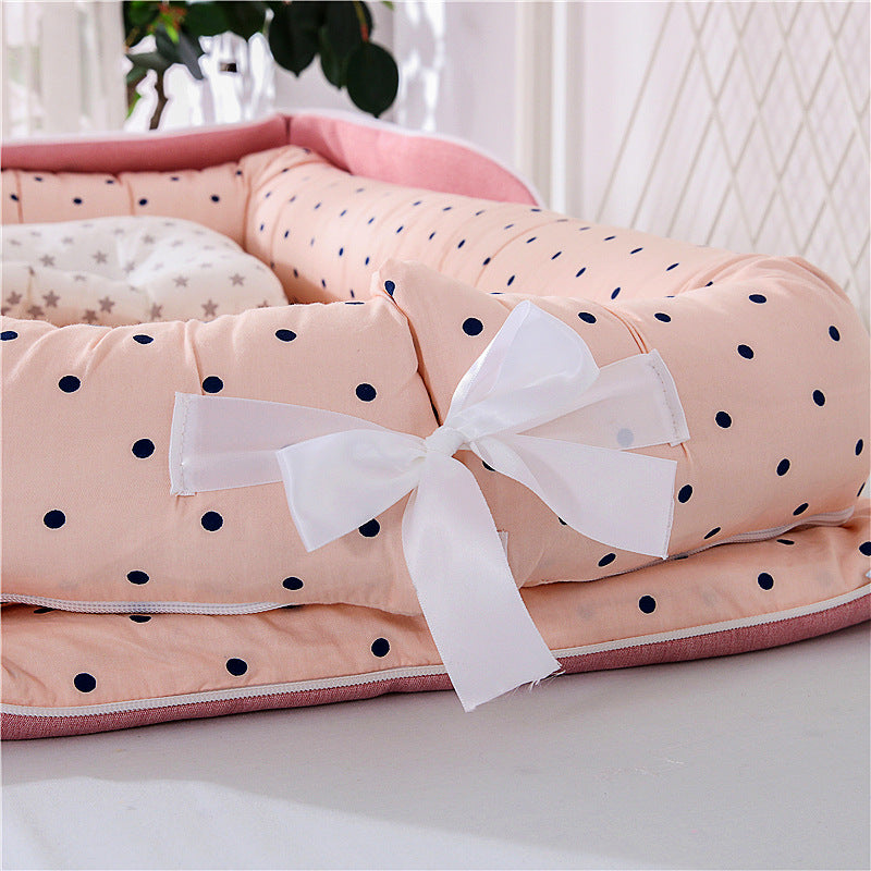 🌿 Cotton Portable Foldable Baby Bed 🛏️