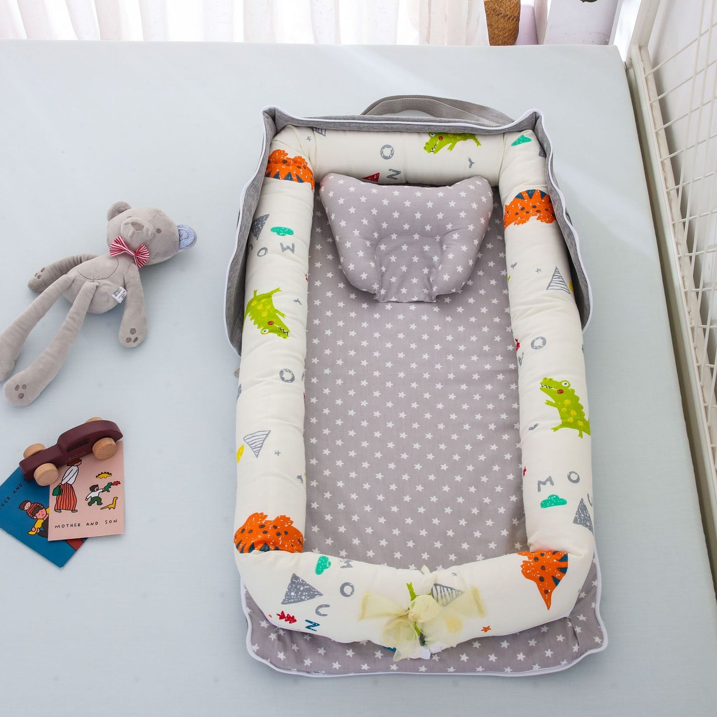 🌿 Cotton Portable Foldable Baby Bed 🛏️