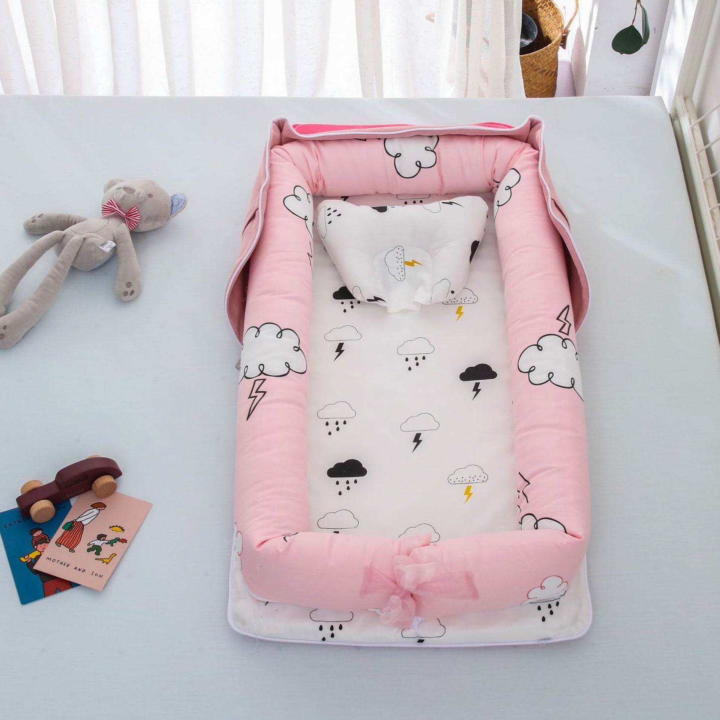 🌿 Cotton Portable Foldable Baby Bed 🛏️