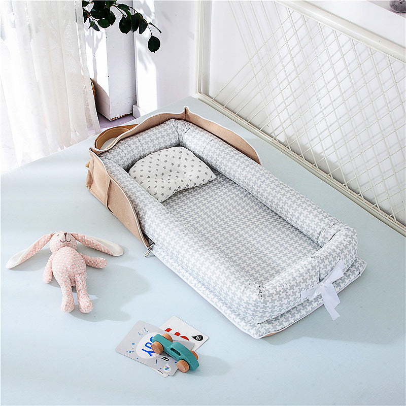 🌿 Cotton Portable Foldable Baby Bed 🛏️