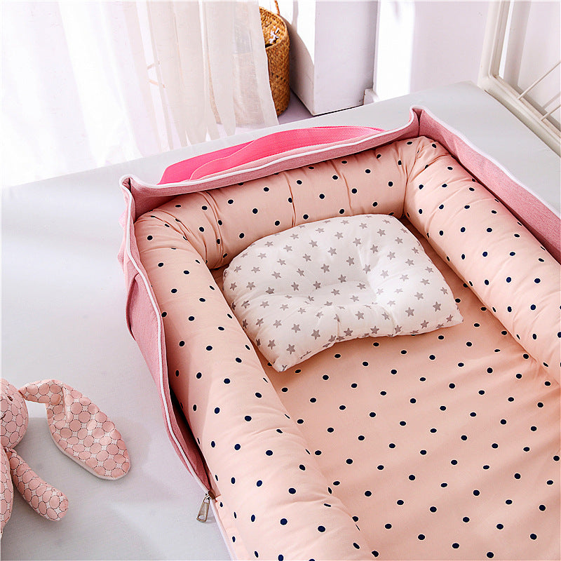 🌿 Cotton Portable Foldable Baby Bed 🛏️