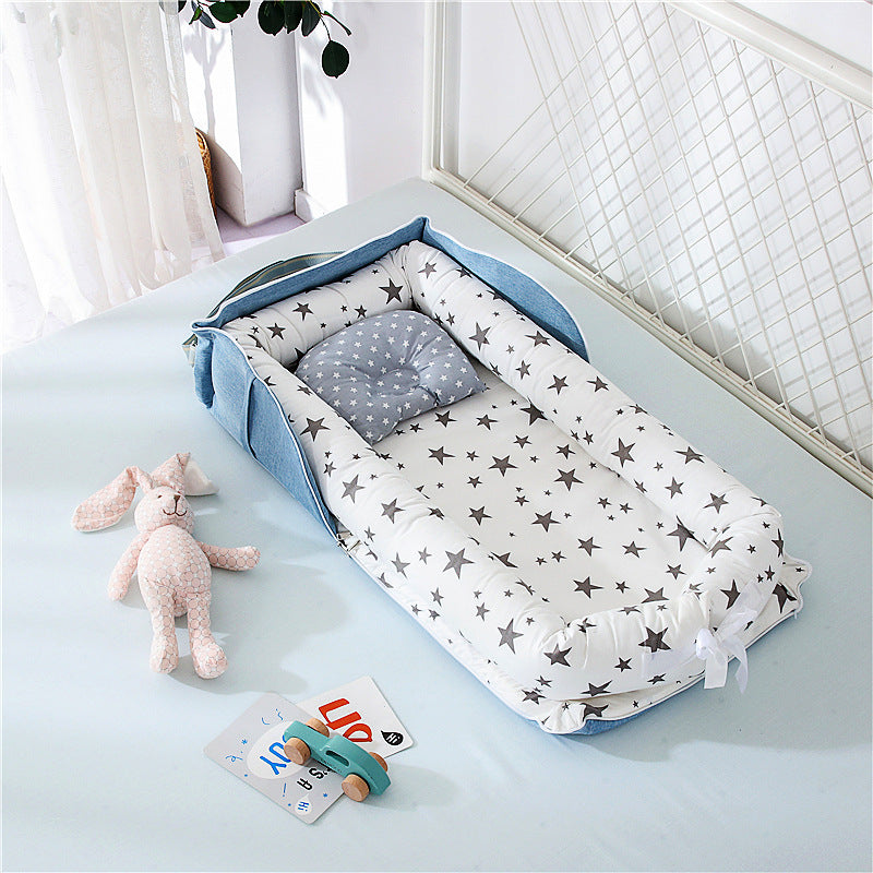 🌿 Cotton Portable Foldable Baby Bed 🛏️