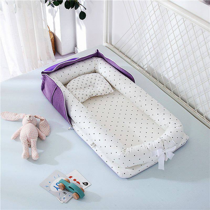 🌿 Cotton Portable Foldable Baby Bed 🛏️