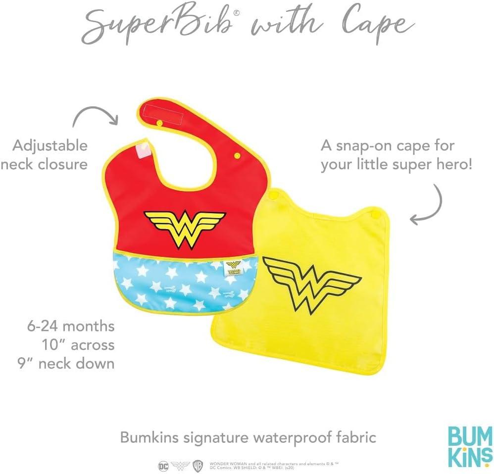 Bumkins Bibs for Girl or Boy, SuperBib Baby and Toddler for 6-24 Months, Essential Must Have for Eating, Feeding Supplies…