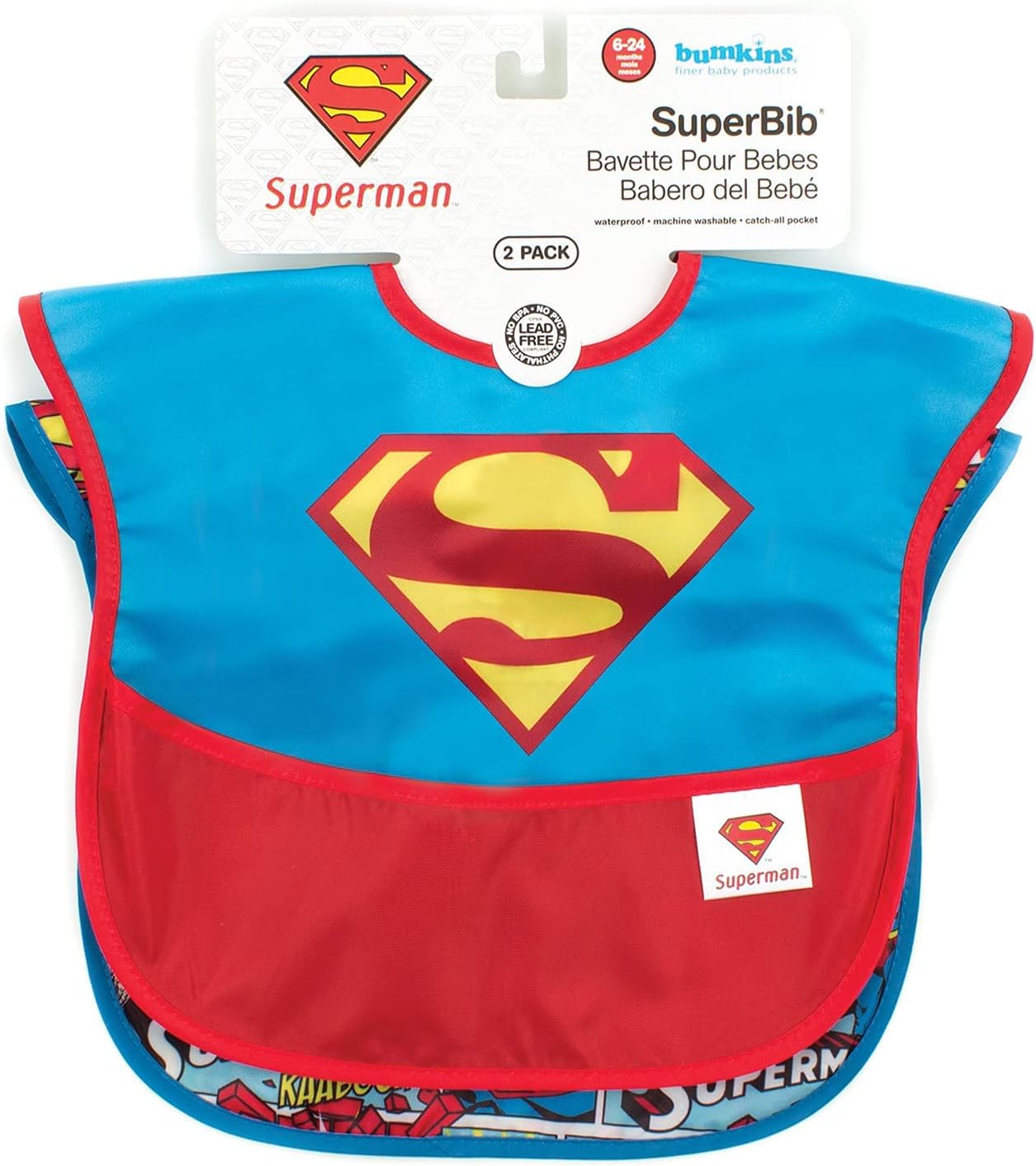 Bumkins Bibs for Girl or Boy, SuperBib Baby and Toddler for 6-24 Months, Essential Must Have for Eating, Feeding Supplies…