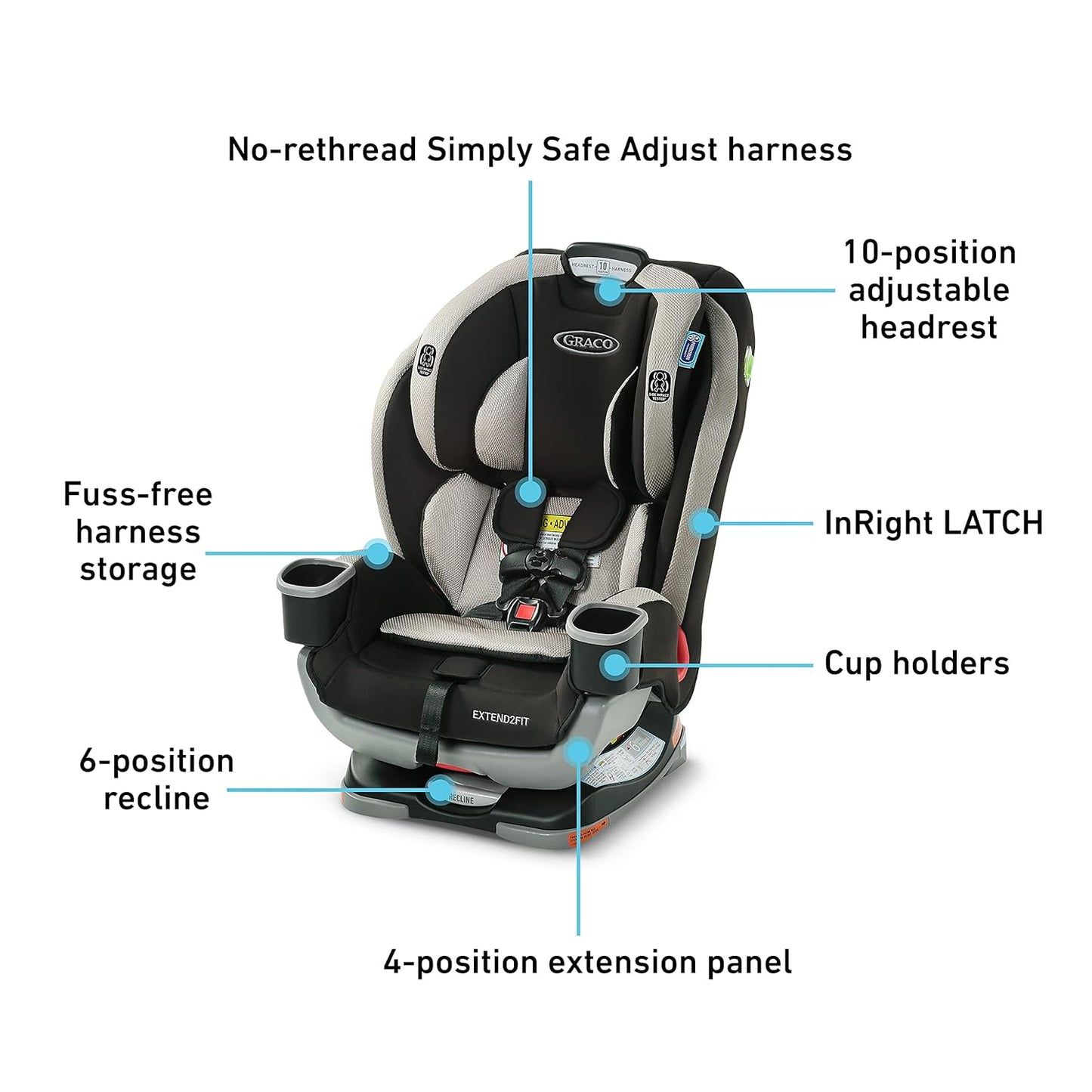 Graco Extend2Fit 3-in-1 Car Seat 🚗 - Ultimate Safety & Versatility