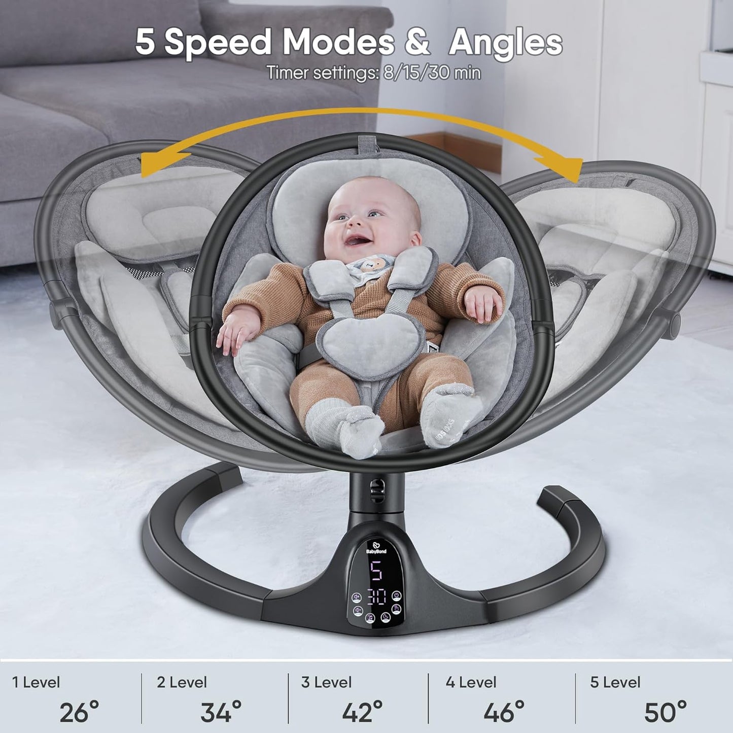 Electric Baby Swing for Tranquil Moments🤱