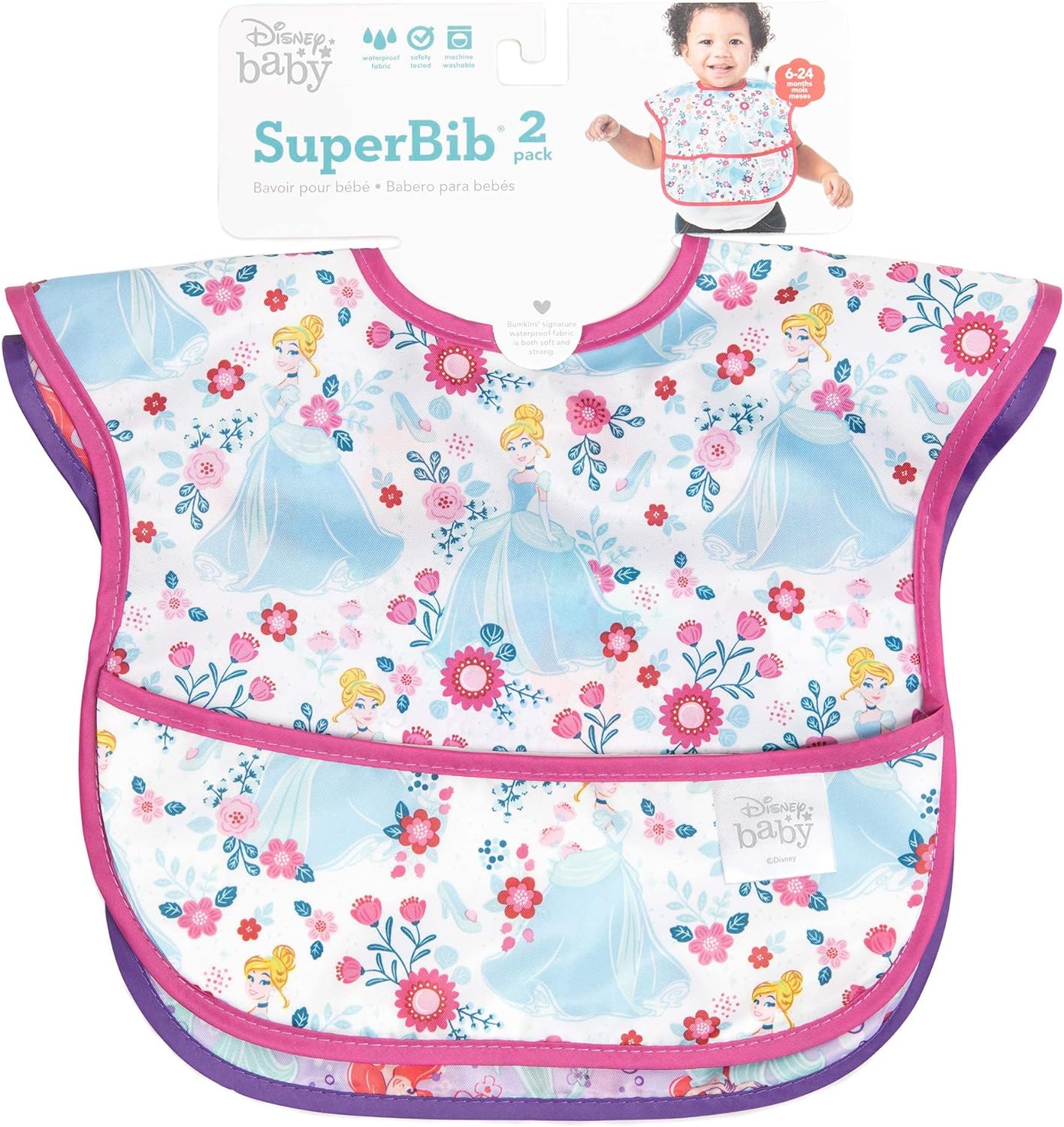 Bumkins Bibs for Girl or Boy, SuperBib Baby and Toddler for 6-24 Months, Essential Must Have for Eating, Feeding Supplies…